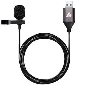 _Mega Brand USB Lavalier Microphone, 192KHZ/24BIT Plug & Play Omnidirectional Lapel Shirt Collar Clip on Mic for PC, Computer, Mac, Laptop, YouTube, Skype, Recording, Podcasting, Gaming, AU-UL10