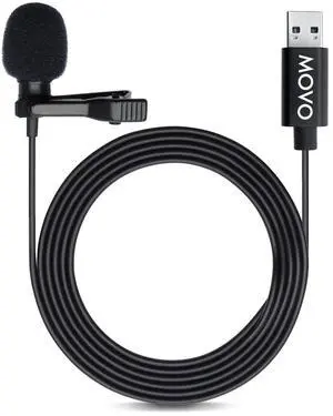 _Mega Brand M1 USB Lavalier Lapel Clip-on Omnidirectional Computer Microphone for Laptop, PC and Mac, Perfect Podcasting, Gaming, Streaming and Desktop Mic (20-Foot Cord)