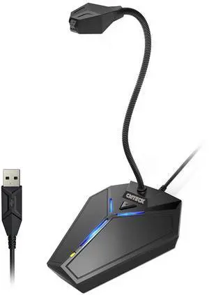 _Mega Brand USB Computer Microphone, Plug &Play Desktop Omnidirectional Condenser PC Laptop Mic, Mute Button with LED Indicator, Compatible with Windows/Mac, Ideal for YouTube, Skype, Recording, Games