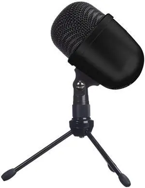 _Mega Brand Mini USB Condenser Microphone for Online Meeting, Gaming, Podcast - Black