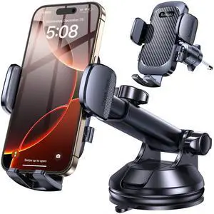 _Mega Brand Car Phone Holder Mount Phone Mount for Car Dash Pad Cell Phone Holders for Your Car Accessories for Women Men Dashboard/Windshield/Vent Truck Stand for iPhone Samsung