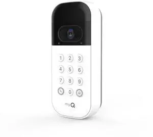 _Mega Brand Video Keypad with Wide-Angle Camera,Customizable PIN Codes,and Smartphone ControlTake Charge of Your Garage Access Works with , LiftMaster and Craftsman openers,White