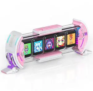 _Mega Brand Times Gate - Cute Gaming Digital Clock with Smart App-Controlled, Support Weather Forecast, Stock Market/Exchange Rate, Social Media, Pixel Art Display for Gamers & Home Office Decor