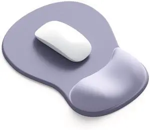 _Mega Brand Ergonomic Mouse Pad with Gel Wrist Support, Comfortable Wrist Rest Mousepad with Non-Slip PU Base for Pain Relief, Desk, Home & Office(Purple)