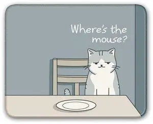 _Mega Brand Non-Slip Mouse Pad Gaming Mouse Pad Small Mousepad for Computer, Laptop, Gamer, Cat Pattern, 8x10 inch