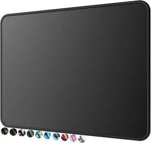 _Mega Brand Mouse Pad [30% Larger] with Anti-fray Stitching, Premium-Textured & Waterproof Computer Mousepad with Non-Slip Rubber Base, Gaming Mouse Mat for Laptop, Office & Home, 8.5 x 11 inch, Black