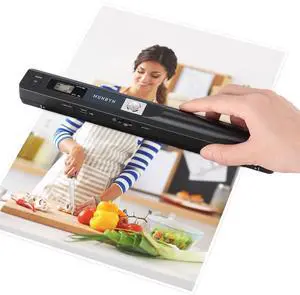 Portable Scanner, 900 DPI Photo Scanner for A4 Documents & Pictures, Wand Reader with 16G SD Card, Flat Scanning, USB Transfer to PC/Laptop, No Driver Required (Black) Portable Scanner, 900 DPI Photo Scanner for A4 Documents & Pictures, Wand Reader with 16G SD Card, Flat Scanning, USB Transfer to PC/Laptop, No Driver Required (Black)