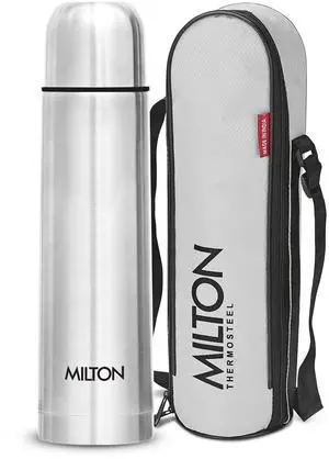 _Mega Brand Thermosteel Flip Lid 500, Double Walled Vacuum Insulated Thermos 500 ml | 16 oz | 24 Hours Hot and Cold Water Bottle with Cover, Stainless Steel, BPA Free, Leak Proof | Silver