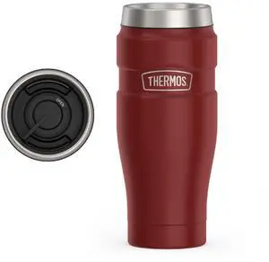 _Mega Brand Stainless King Vacuum-Insulated Travel Tumbler, 16 Ounce, Rustic Red