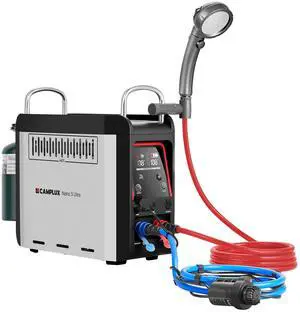 _Mega Brand  Nano 3 Ultra, Constant Temperature Portable Propane Water Heater, Rechargeable Water Heater & Shower Pump, Propane Camping Shower, for RVs, Hiking, Fishing & Glamping