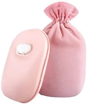 _Mega Brand Portable Heating Pad Electric Hot Water Bag with Soft Fleece Cover, Arming Hand, Cold Feet, Relieve Menstrual Cramps or Muscle Aches, Back Pain