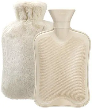_Mega Brand Hot Water Bottle Rubber with Soft Cover (2 Liter) Hot Water Bag for Cramps, Pain Relief, Removable Hot Cold Pack Hot Water Bed Warmer