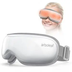 _Mega Brand Eye Massager with Heat, Heated Eye Massager for Migraines with Compression and Music, Wireless Eye Mask Massager with Heat, 5 Modes Portable Massaging Eye mask for Relieve Eye Strain