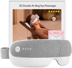 _Mega Brand Bluetooth Heat Sleep mask,Parents Gift Sets |with Storage Bag & Greeting Card | Migraine Relief,Relaxation,Bedtime Stress Relief | White Noise,3D airbag kneading| Smart Head Massager