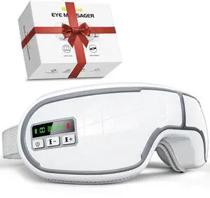 _Mega Brand Eye Massager with Heat, Music, Compression, Adjustable Sleep Mask Massage Holiday Birthday Gifts for Women Men, Eye Massager for Migraine Reduce Stye Eye, Eye Strain Relief, Improve Sleep