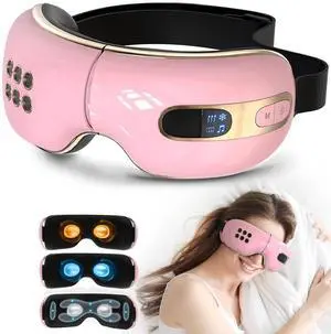 _Mega Brand Eye Massager with Heat and Cooling for Migraines, Dry Eyes, Dark Circles, Rechargeable Bluetooth Music Heat Cold Eye Massager Mask Improve Sleeping Gifts for Woman and Man