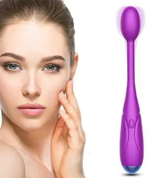 _Mega Brand Personal Eye Massager with Body Massage Balls, Handheld face Wand Vibrating for Relieving Eyes Dark Circles,Puffiness,Fatigue -Purple