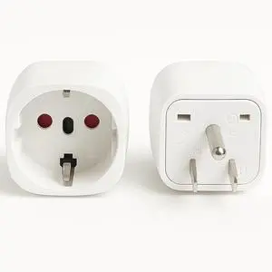 _Mega Brand European to US Plug Adapter, EU to US Adapter, 2 Pack Europe to US Plug Adapter, Europe to USA Travel Plug Converter, for EU Spain France Type C E F Plugs to America
