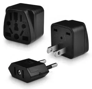 _Mega Brand EU to US Plug Adapter, UK/EU/AU/CN/JP/Asia/Italy/Swiss/Brazil to USA Travel Adapter with Type A & B Outlet, American Wall Power Charger Plug (2-Pack)