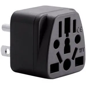 _Mega Brand US Travel Plug Adapter, EU,AU,UK,NZ,CN to USA (Type B), Grounded 3 Prong USA Wall Plug, EU to US Travel Adaptor Pin Converter, Power Outlet Charger (1-Pack)
