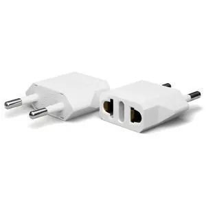 _Mega Brand2pack Europe Travel Plug Adapter, USA to European Plug Adapters, Travel from US Canada America Mexico to EU Europe Italy France Germany Spain Outlets, Type C Pin Converter, 220V Power Plugs