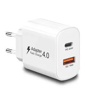 _Mega Brand Travel Plug Adapter, Europe Charger PD20W QC18W USB C Charger Block US to EU Plug Adapter USB C Wall Charger Fast Charging Block for iPhone 17 16 15 14 13 12 11, Galaxy, LG, Pixel