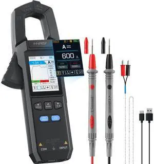 _Mega Brand-100 Digital Clamp Meter Multimeter 9999 Counts TRMS, 600A Curve Recording Rechargeable Amp Meter, Measures NCV, AC/DC Voltage Current, Continuity Capacitance Diode Resistance, Temperature