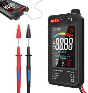 _Mega Brand Multimeter, 4000 Counts, Rechargeable Auto-Ranging Digital Voltmeter with Non-Contact Voltage (NCV) Detection, 3.19-Inch Color LCD Display, AC/DC Voltage, Resistance, and Live Wire Test