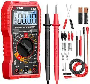 _Mega Brand Digital Multimeter Tester Measures AC/DC Voltage,DC Current Ohm Amp Meter,Professional Multimetro Auto Voltmeter with Resistance, Diodes,Buzzer Handhold Electrial Tools