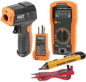 _Mega Brand 80067 Electrical Test Kit with IR Digital Thermometer, Multimeter, Non-Contact Voltage Tester Pen and Receptacle Tester, 4-Piece