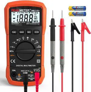 _Mega Brand Digital Multimeter,Multimeter Tester, High Sensitivity Voltmeter Ammeter Ohmmeter NCV Circuit Checker Measures AC/DC Voltage,AC/DC Current, Resistance, Diodes, Continuity, Transistor