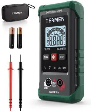 _Mega Brand  Digital Multimeter, 4000 Counts, Smart Measurement, Auto-Ranging Voltmeter; Voltage Tester with Non-Contact Voltage Function, Measures AC/DC Voltage, Resistance, Continuity  Green