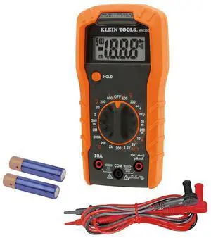 _Mega Brand  MM300 Multimeter, Digital Manual-Ranging Voltmeter, Tests Batteries, AC/DC, Current, Resistance, Diodes, and Continuity, 600V