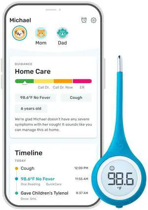 _Mega Brand  Smart,Fever, Digital Medical Baby, Kid and Adult Termometro - Accurate, Fast, FDA Cleared Thermometer for Oral, Armpit or Rectal Temperature Reading - QuickCare