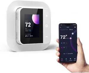 _Mega Brand Smart Thermostat for House, WiFi Thermostats for Home Work with Alexa and Google Assistant, 7day x 8period Programmable, Energy Star Certified, C-Wire Required