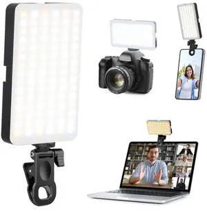 _Mega Brand Portable Selfie Light for iPhone: 90 LED Rechargeable Phone Fill Lights, Ring Light for Camera Picture, Makeup Photo, Video Conferences, Laptop Use, Zoom Meetings, TikTok, Vlog Photography