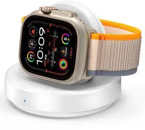 _Mega Brand Portable Magnetic Charging Dock for Apple Watch, Wireless Fast Watch Charger Stand with Charging Cable, Support Nightstand Mode, Compatible with Apple Watch 10 9 8 7 SE 6 5 4 3 2/Ultra 2