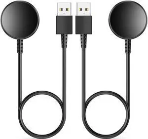 _Mega Brand 2-Pack for Samsung Watch Charger Compatible with Galaxy 7/6/6 Classic/5/5 Pro/4/4 Classic/3/Active Ultra/FE Galaxy-Watch Cable USB Magnetic Charging-3.3ft/1m
