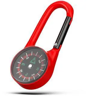 _Mega Brand Carabiner Clip On Compass Keychain, Mini Pocket Compass for Hiking, Camping, Fishing, Portable Small Compass Survival, Lightweight Keychain Compass for Kids and Outdoor Adventures