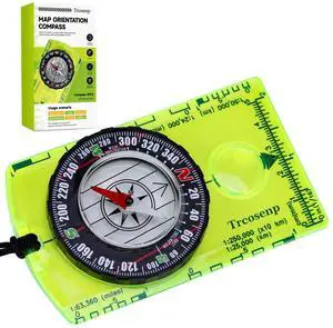 _Mega Brand Orienteering Compass, Hiking Survival Compas, Compasses Kids for Magnetic Camping Backpacking, Compas Small Mini Stuff