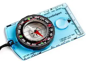 _Mega BrandOrienteering Compass - Hiking Backpacking Compass - Advanced Scout Compass Camping and Navigation - Boy Scout Compass Kids - Childrens Compasses for Map Reading - Baseplate Compass Survival