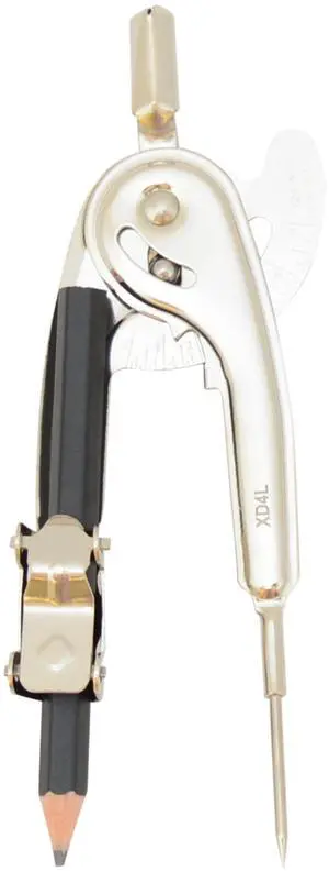 _Mega Brand Metal Ball Bearing Compass with Pencil, Nickel Plated (12201)