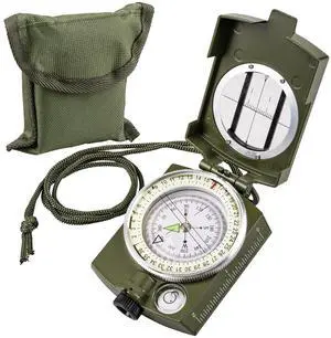 _Mega Brand Hiking Compass for Survival with Waterproof Durable and Pocket-SizedTactical Survival Compass with LanyardClimbing Biking Exploring Geology, Outdoor Activities