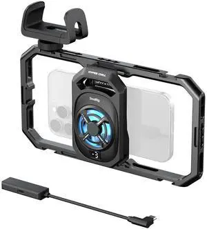 _Mega Brand Universal Hyper Chill Cooling Phone Cage for iPhone 17 16/Android, with 15W Active Cooler & 2-in-1 USB-C Adapter & Power Bank Holder, for Most Phones, Live Streaming Video Shooting-5275