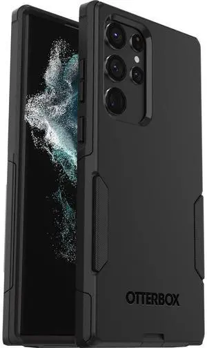 _Mega Brand Galaxy S22 Ultra Commuter Series Case - Black, Slim & Tough, Pocket-Friendly, with Port Protection