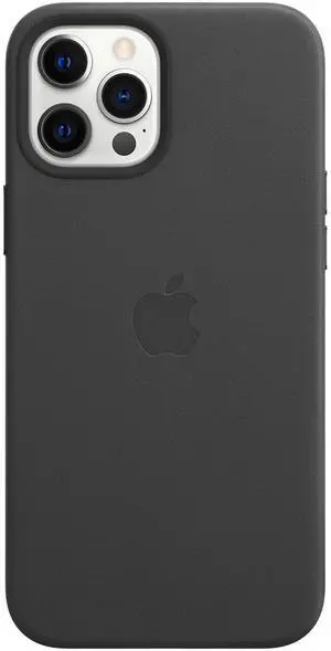 _Mega Brand iPhone 12 Pro Max Leather Case with MagSafe - Black