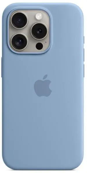 _Mega Brand iPhone 15 Pro Silicone Case with MagSafe - Winter Blue