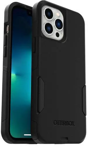 _Mega Brand iPhone 13 Pro Max & iPhone 12 Pro Max Commuter Series Case - Black, Slim & Tough, Pocket-Friendly, with Port Protection