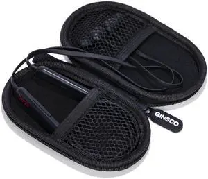 _Mega Brand -Portable Case for Beats Flex Wireless Earbuds with Built-in Microphone Earphones, for Apple EarPods Headphones Wired Ear Buds/Samsung Galaxy Wired Earbuds Hard Case for Earphones(Black)