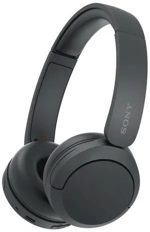 _Mega Brand WH-CH520 Wireless Headphones Bluetooth On-Ear Headset with Microphone and up to 50 Hours Battery Life with Quick Charging, Black